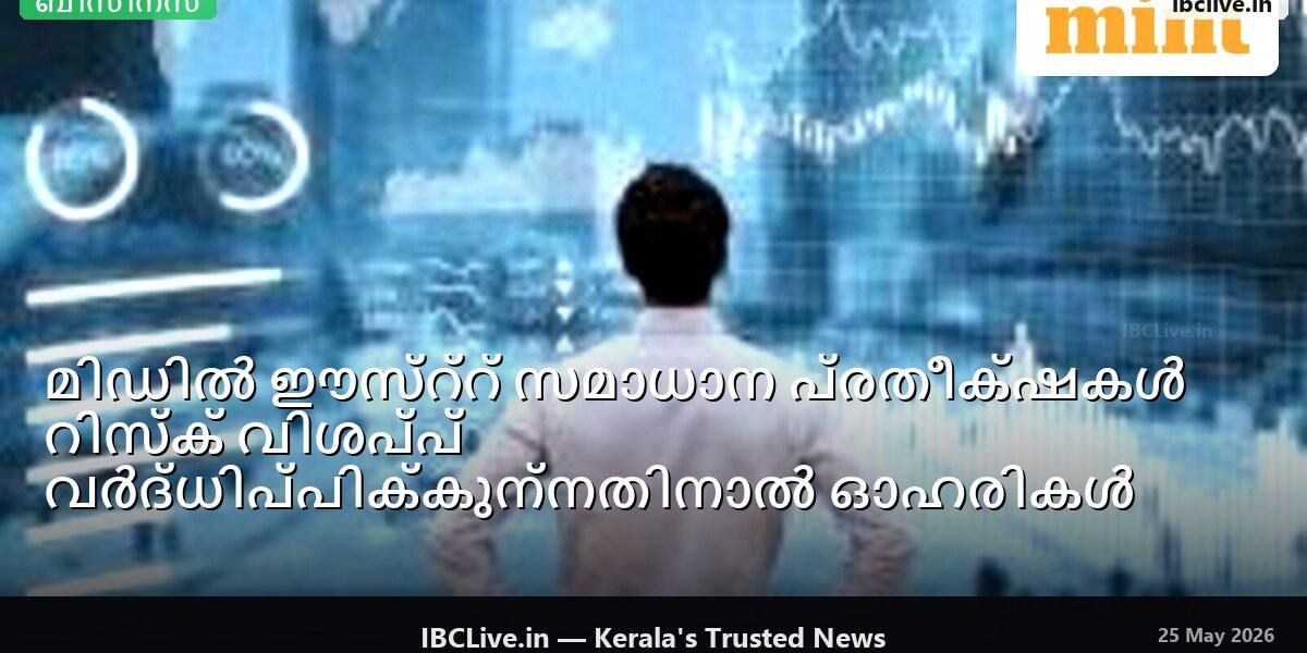 ഓഹരി വിപണി സൂചികകളുടെയും എണ്ണവിലയുടെയും ഉയർച്ചയും താഴ്ചയും കാണിക്കുന്ന ഒരു ഗ്രാഫ്.