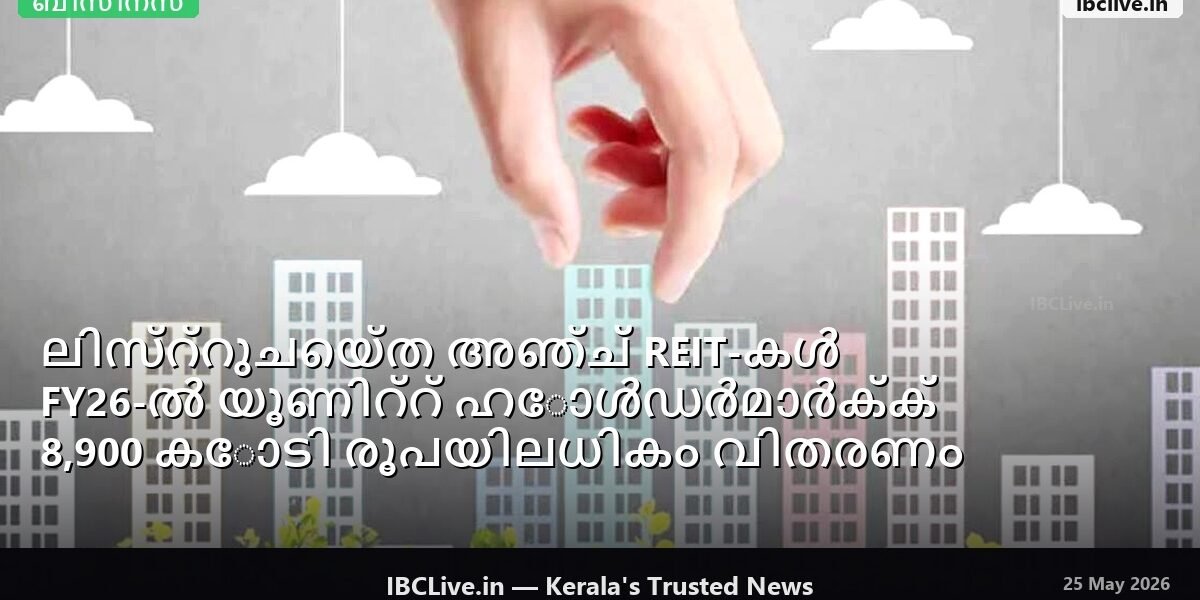 FY26-ലെ REIT-കളുടെ വിതരണം കാണിക്കുന്ന ഒരു ഗ്രാഫ്