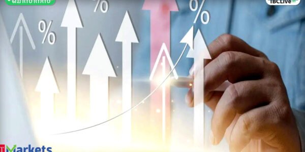 ഐടി കമ്പനികളുടെ ലോഗോകൾ പ്രദർശിപ്പിക്കുന്ന സ്റ്റോക്ക് ചാർട്ട് കാണിക്കുന്ന ചിത്രം