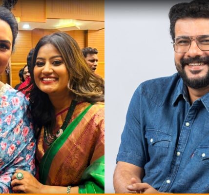 രമേഷ് പിഷാരടി മാധ്യമങ്ങളോട് സംസാരിക്കുന്നു