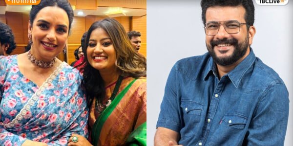 രമേഷ് പിഷാരടി മാധ്യമങ്ങളോട് സംസാരിക്കുന്നു