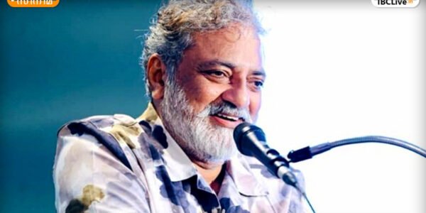 ഒരു അഭിമുഖത്തിൽ സംസാരിക്കുന്ന ജോയ് മാത്യുവിന്റെ ചിത്രം.