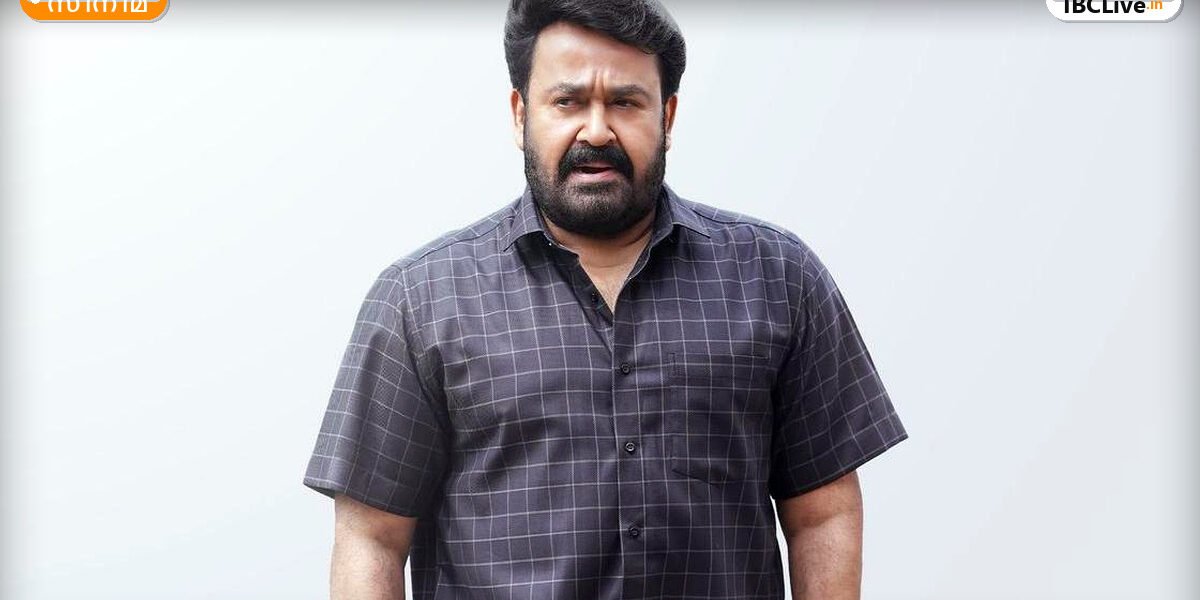 Mohanlal സിനിമ Drishyam 3 യുടെ പോസ്റ്റർ, മോഹൻലാൽ ചിന്തിച്ചുനിൽക്കുന്നു.