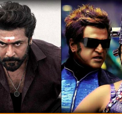 സൂര്യയുടെ 'കറുപ്പ്' എന്ന സിനിമയുടെ പോസ്റ്റർ. സൂര്യ ഗംഭീര ലുക്കിൽ നിൽക്കുന്നു.