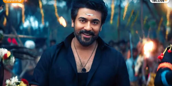 സൂര്യയും ആർജെ ബാലാജിയും പ്രധാന വേഷങ്ങളിൽ അഭിനയിച്ച 'കറുപ്പ്' എന്ന ചിത്രത്തിന്റെ പോസ്റ്റർ