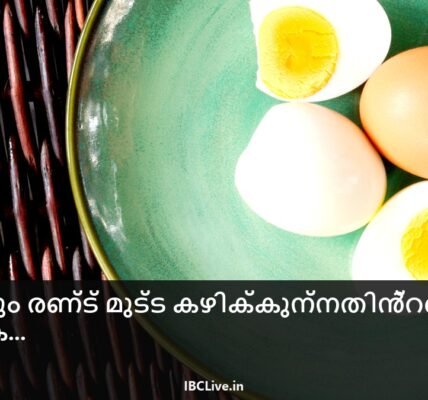 രണ്ട് മുട്ടകൾ, മുഴുവൻ ധാന്യം ടോസ്റ്റ്, പുതിയ പച്ചക്കറികൾ എന്നിവയുള്ള ഒരു ബ്രേക്ക്ഫാസ്റ്റ് പ്ലേറ്റ്