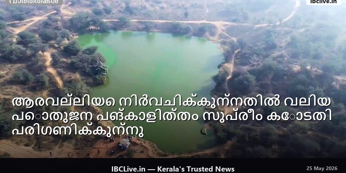 ആരവല്ലി പർവതനിരയുടെ ആകാശ കാഴ്ച