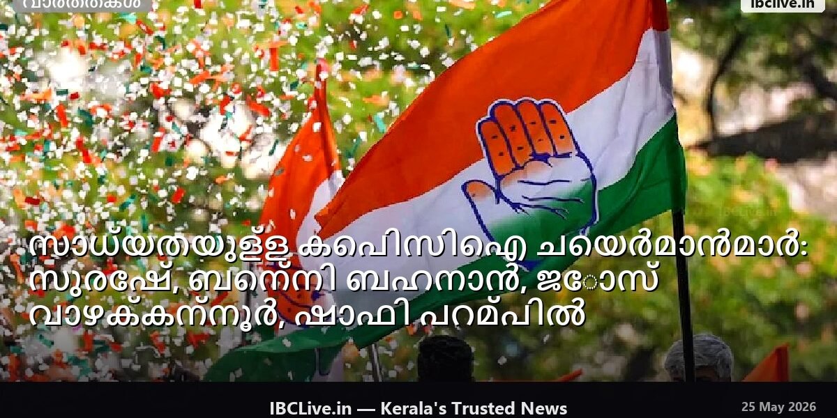 കേരള മുഖ്യമന്ത്രിയുടെയും കെപിസിഐ ചെയർപേഴ്സൺമാരുടെയും ഫോട്ടോ
