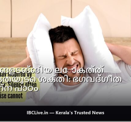 ശാന്തമായി ധ്യാനിച്ചിരിക്കുന്ന ഒരാളുടെ ചിത്രം, ചുറ്റും ചെറിയ ശബ്ദങ്ങൾ ഇല്ലാതാകുന്നു