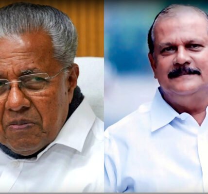 മുഖ്യമന്ത്രി പിണറായി വിജയനും പി.സി. ജോർജും സംസാരിക്കുന്നു