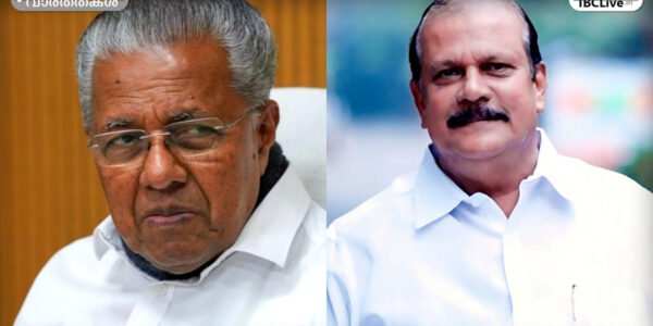മുഖ്യമന്ത്രി പിണറായി വിജയനും പി.സി. ജോർജും സംസാരിക്കുന്നു