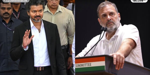 തമിഴ്‌നാട് മുഖ്യമന്ത്രി ജോസഫ് വിജയ് ഡൽഹിയിൽ മാധ്യമങ്ങളോട് സംസാരിക്കുന്നു.