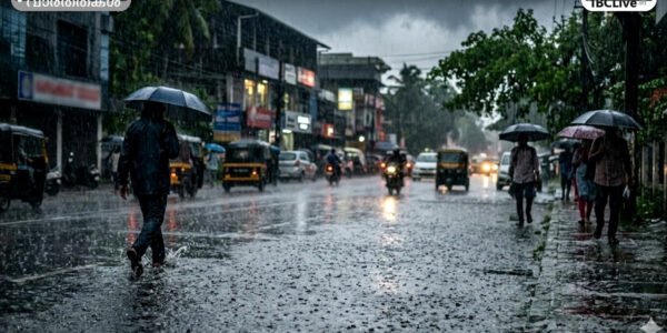 കേരളത്തിലെ വരണ്ട നെൽവയലുകൾ കാണിക്കുന്ന ചിത്രം
