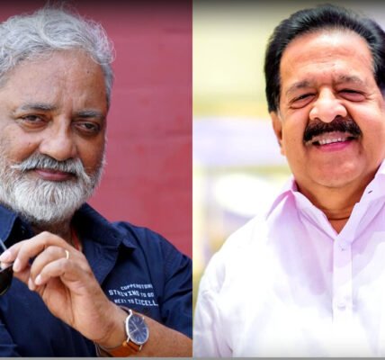 രമേശ് ചെന്നിത്തലയും ജോയ് മാത്യുവും