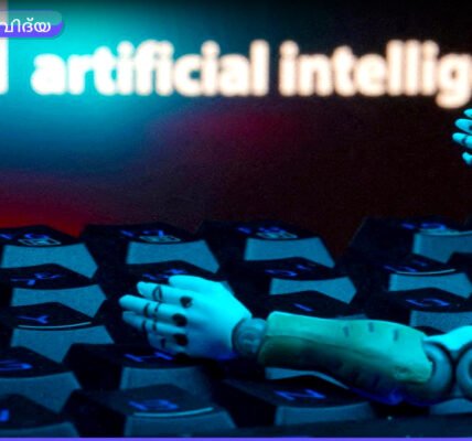 AI ചിപ്പ് നിർമ്മാതാക്കളായ Nvidia യുടെ ചീഫ് എക്സിക്യൂട്ടീവ് ജെൻസൻ ഹുവാങ് പ്രസംഗിക്കുന്നു